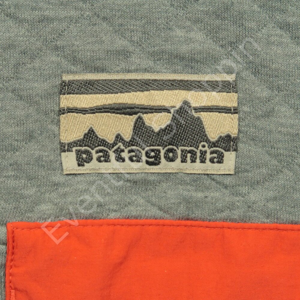 Patagonia Pullover Mens M Gray Snap T Sweater Quilt Retro Cotton Feather - Picture 4 of 7